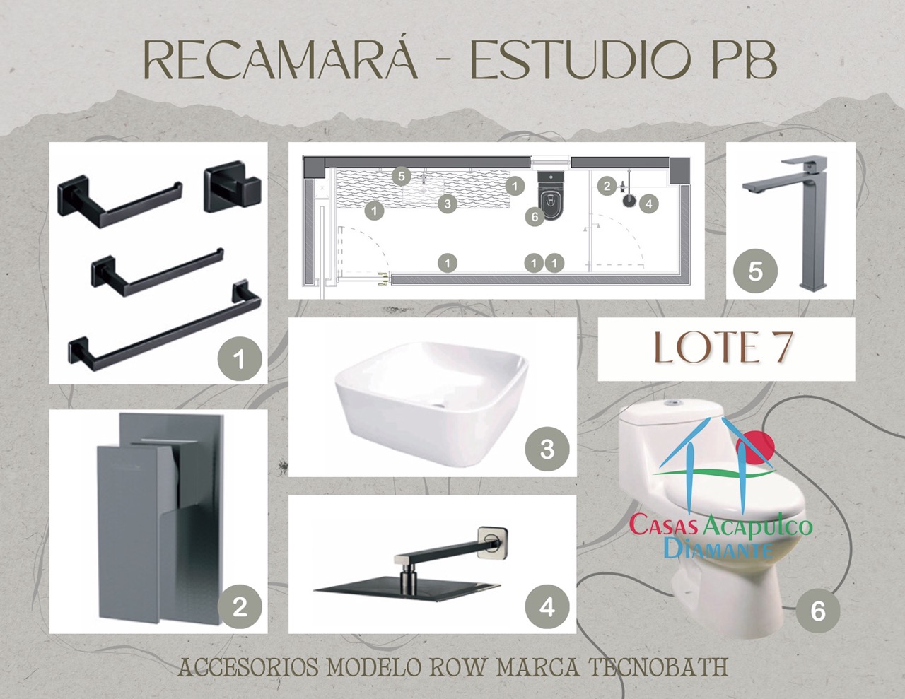 Paradiso Residences Edén 7 - Modelo accesorios baños 3